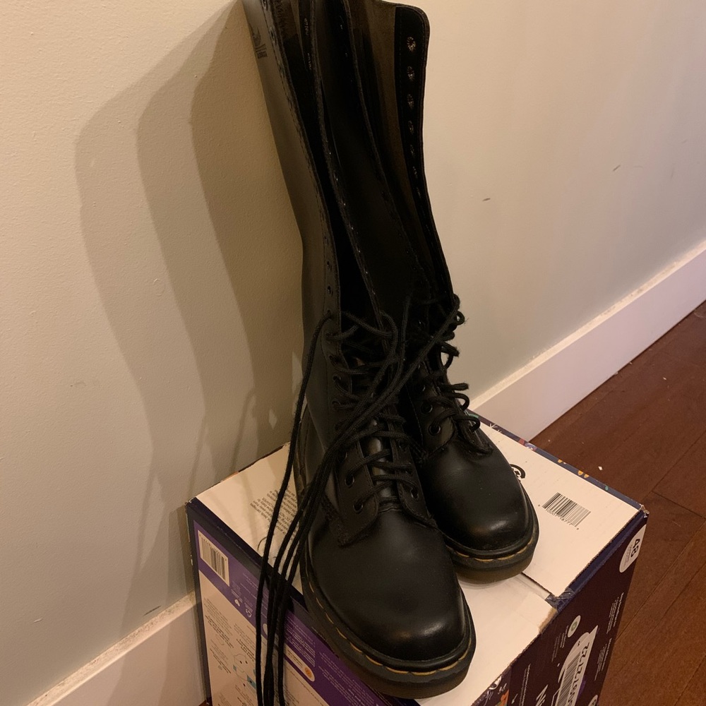 Made in England Dr. Martens tall lace boots